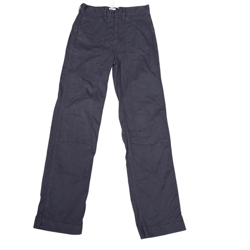 Nili Lotan Tibault Straight Leg Cargo Pant Gray Cotton Size 0 $375